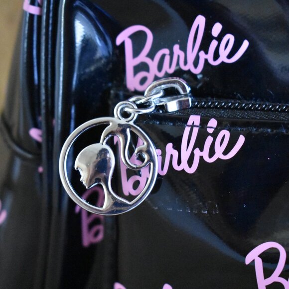 LIMITED EDITION Barbie X Miniso LOGO PRINT Backpack Black Pink Women's Bag - Picture 3 of 16